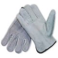 Pip PIP Split Cowhide Drivers Gloves, Premium Grade, Keystone Thumb, Gray, S 69-189/S
